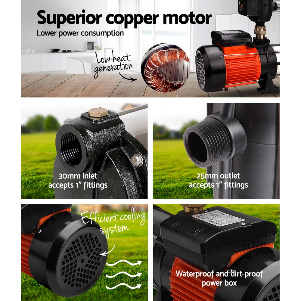 Giantz 5 Stage Water Pump 1800W High Pressure Booster view 4