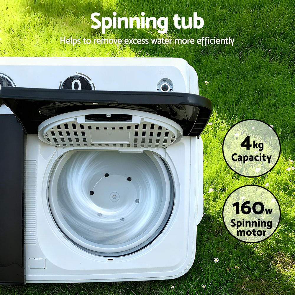 Devanti Twin Tub Portable Washing Machine Dual Capacity view 4