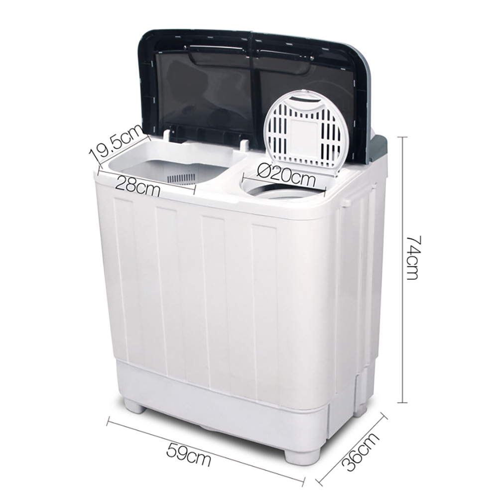 Devanti Twin Tub Portable Washing Machine 4.6KG view 2