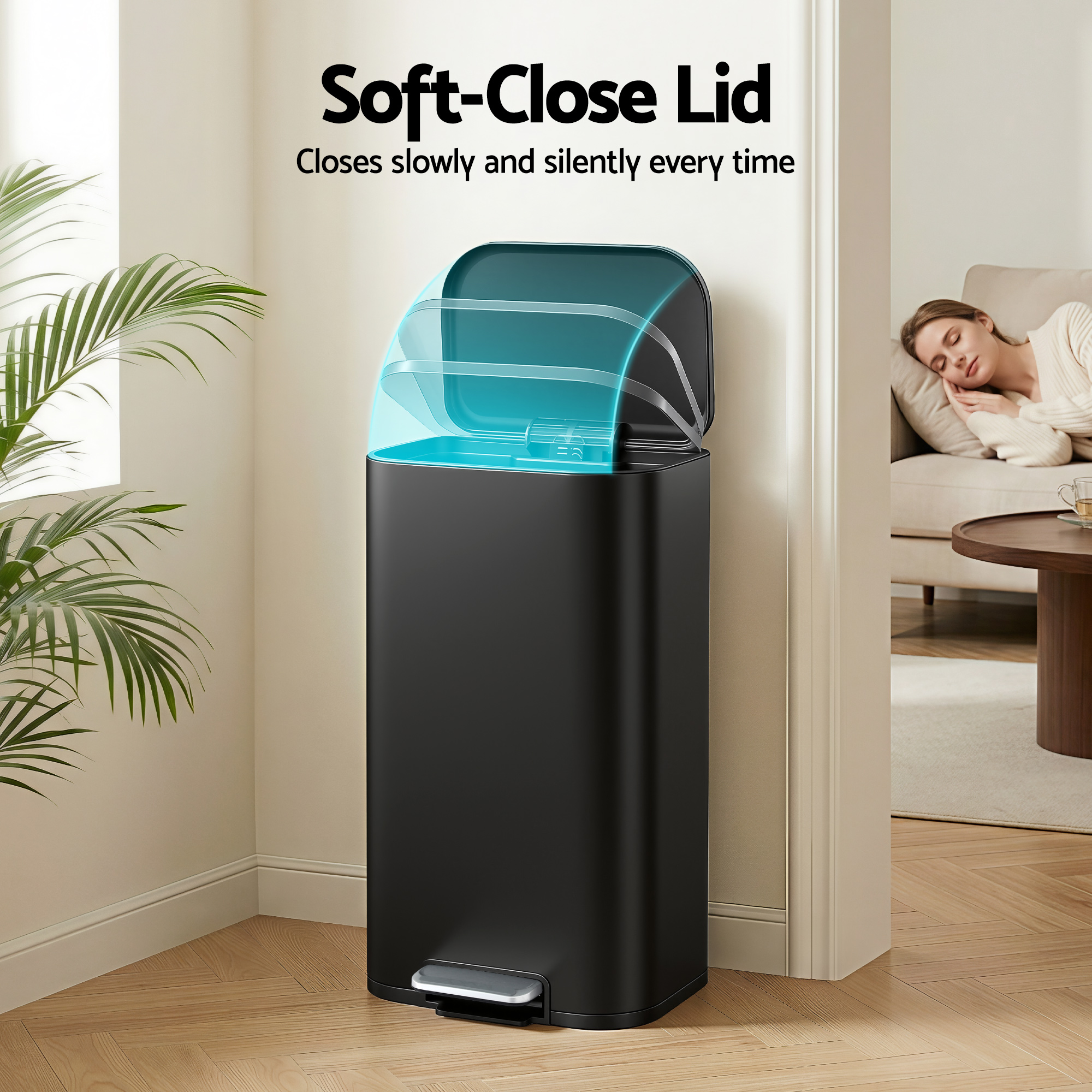 Cefito 40L Kitchen Trash Can, Soft Close, 2 Colours view 4