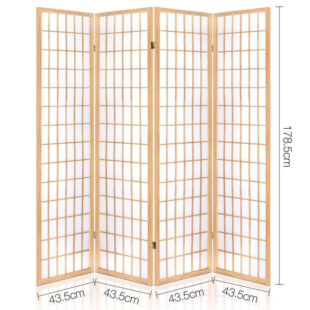 Artiss Pine Room Divider Screen in 3 to 8 Panels view 2