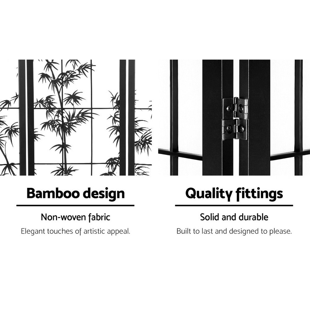 Artiss Bamboo Room Divider Screen in 2 or 4 Panels view 3