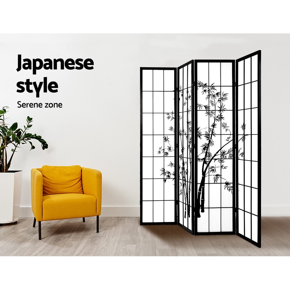 Artiss Bamboo Room Divider Screen in 2 or 4 Panels view 5