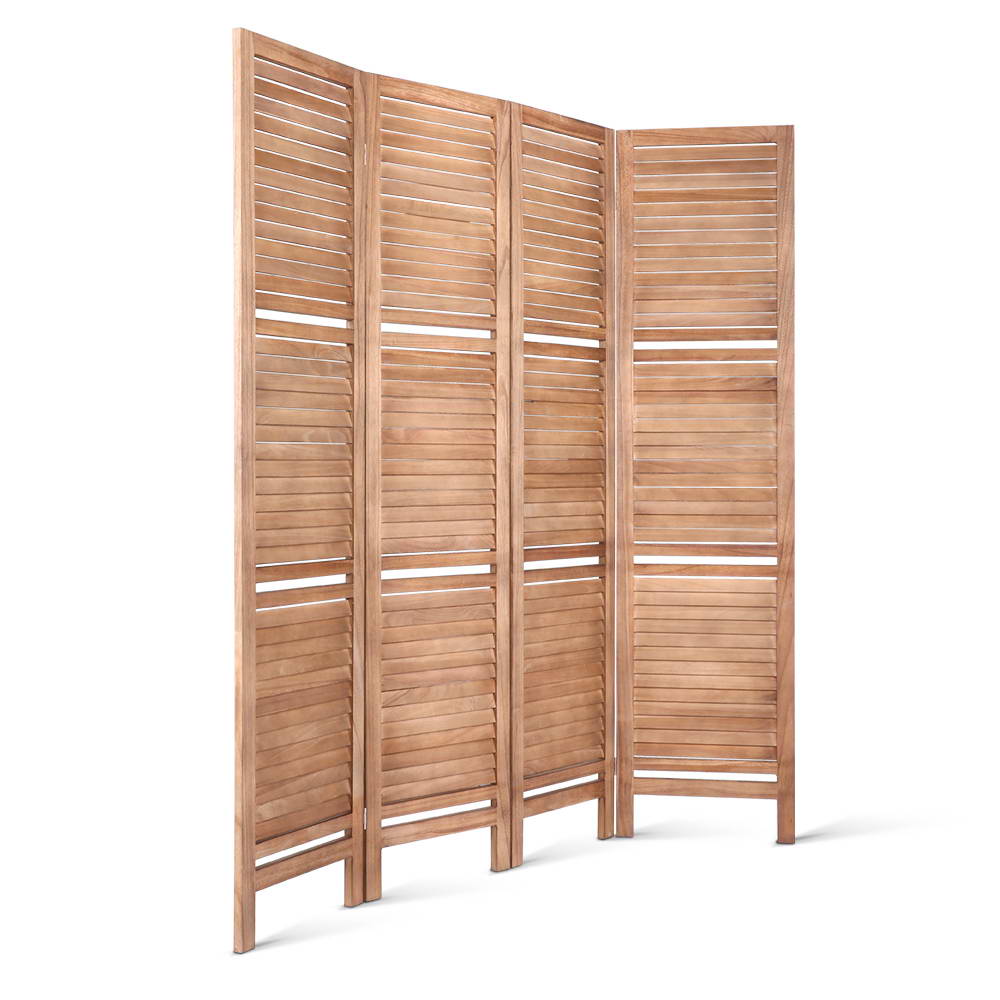 Artiss Shelf Oak Room Divider Screen in 3 or 4 Panels view 3