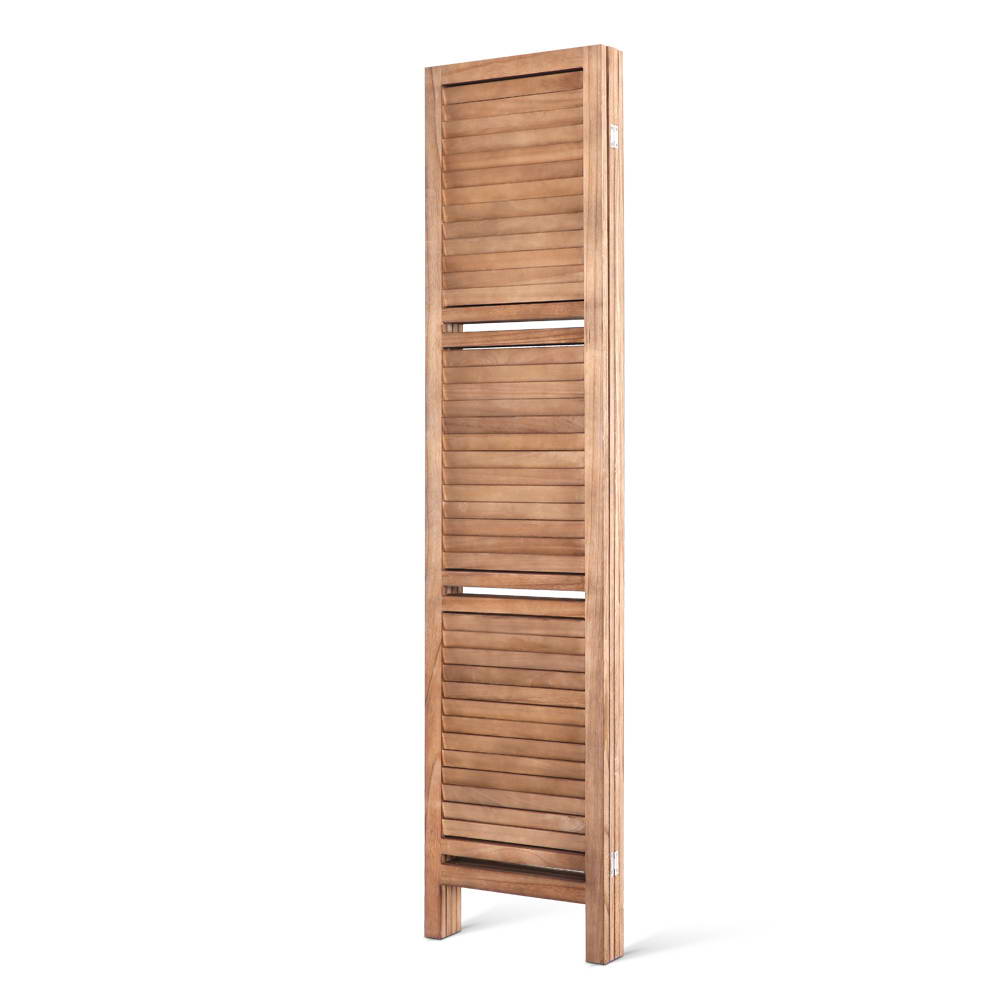 Artiss Shelf Oak Room Divider Screen in 3 or 4 Panels view 4