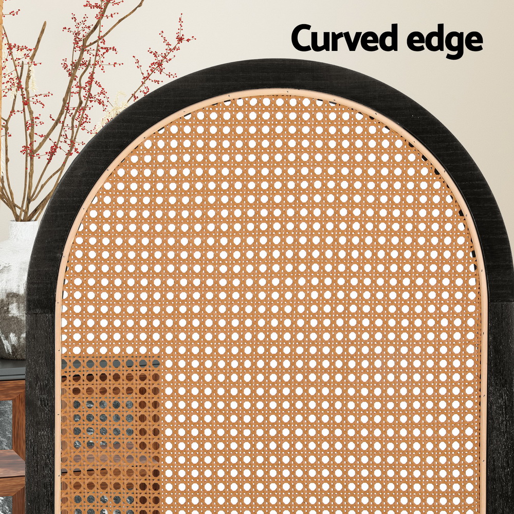 Artiss 3 Panel Rattan Room Divider Screen Brown view 5