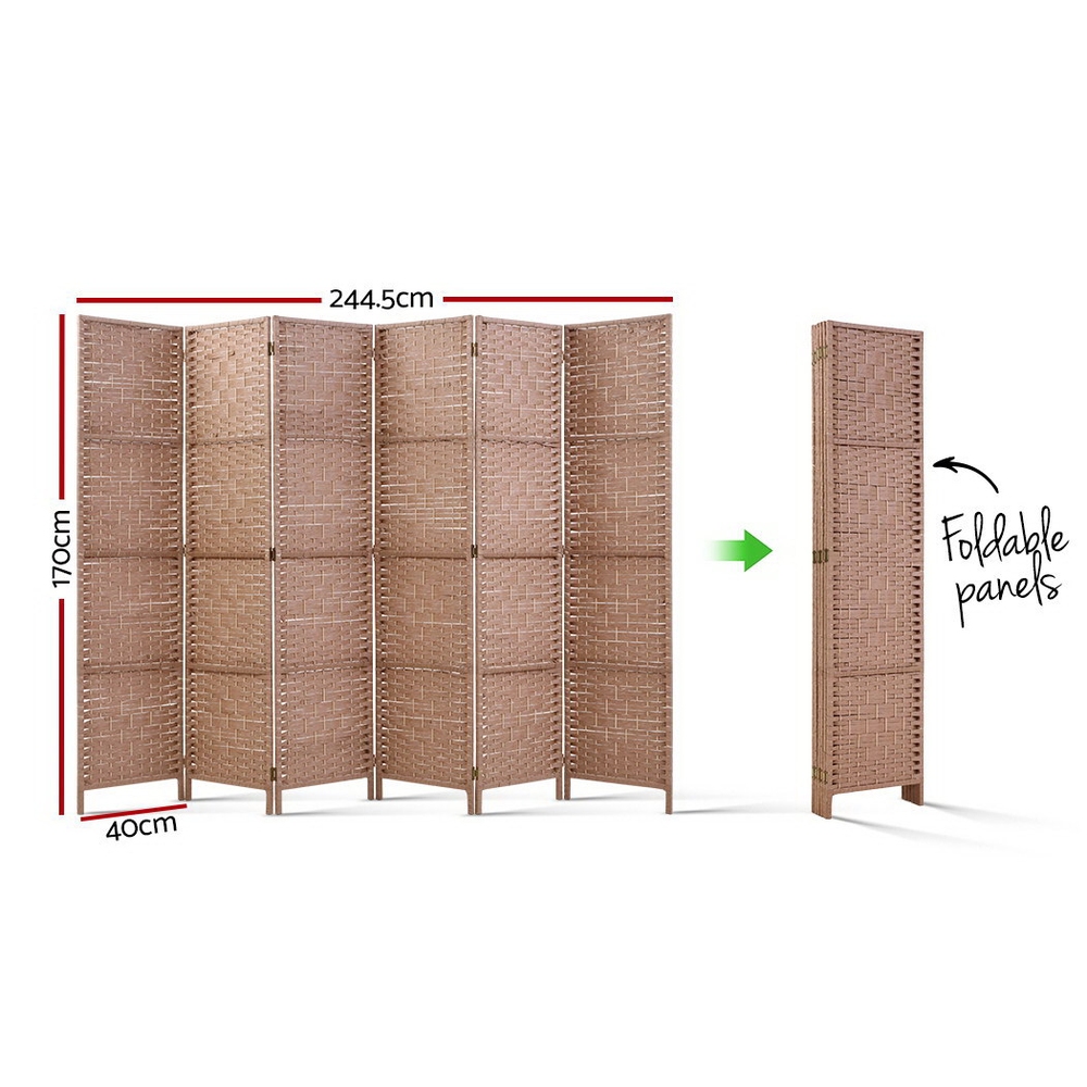 Artiss Woven Room Divider Screen, 3 to 8 Panels view 2
