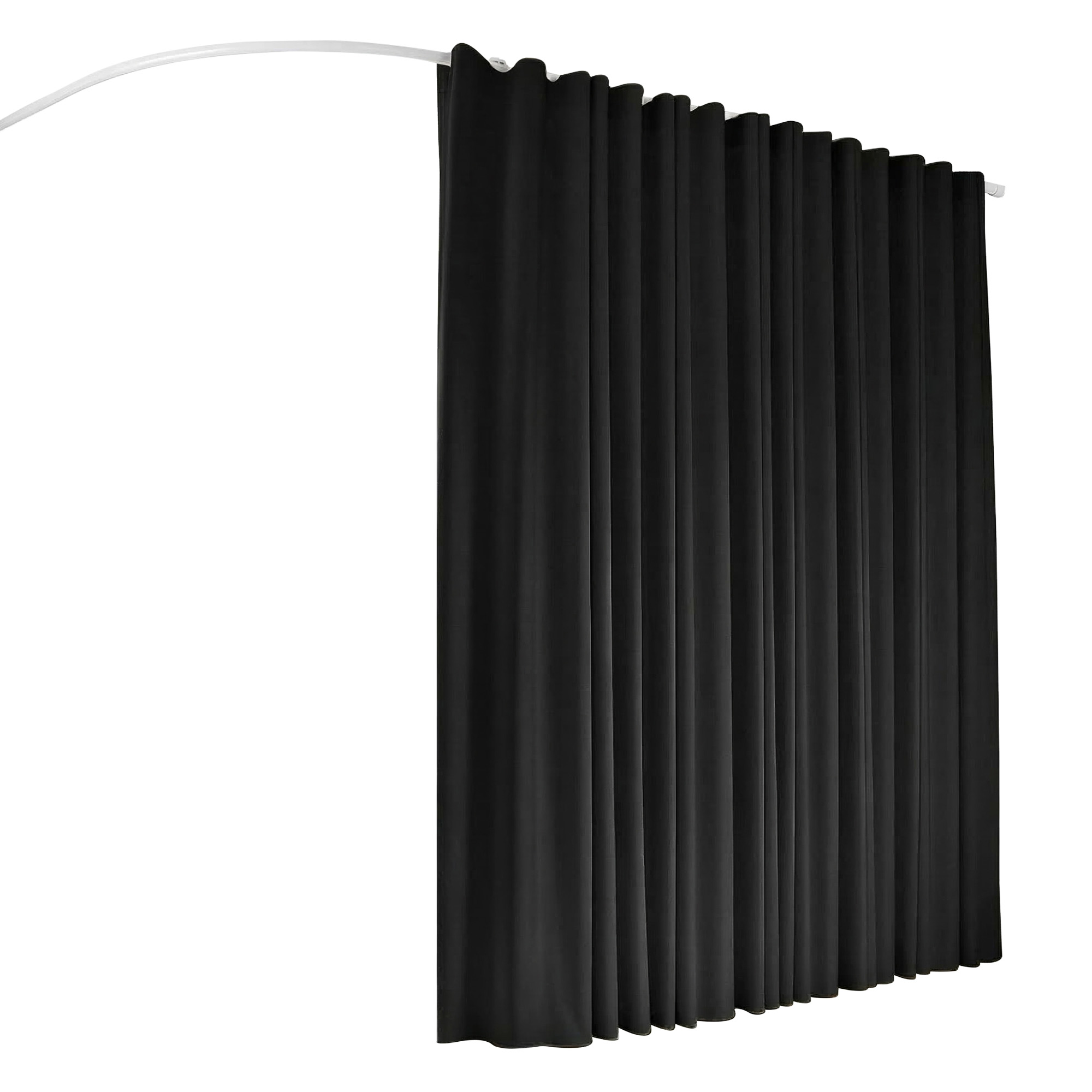 Artiss Ceiling Mounted Curtain Room Divider Black view 3