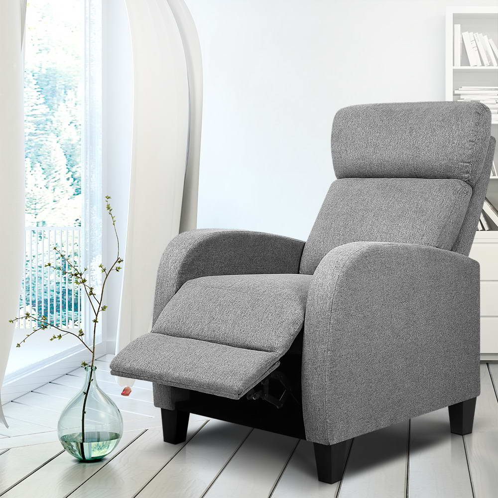Artiss Fabric Reclining Armchair Grey