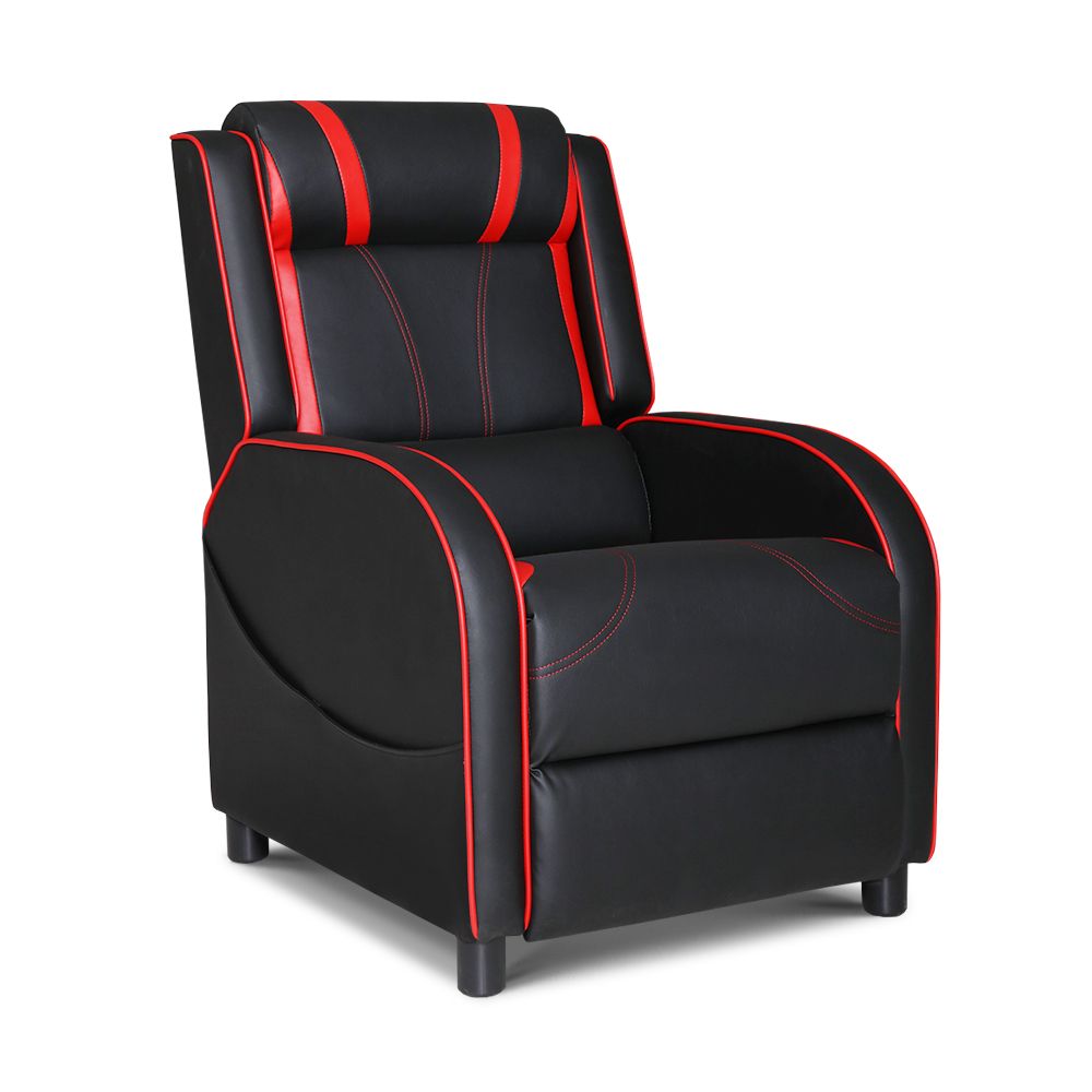 Artiss Serik Leather Gaming Recliner Chair Black view 2