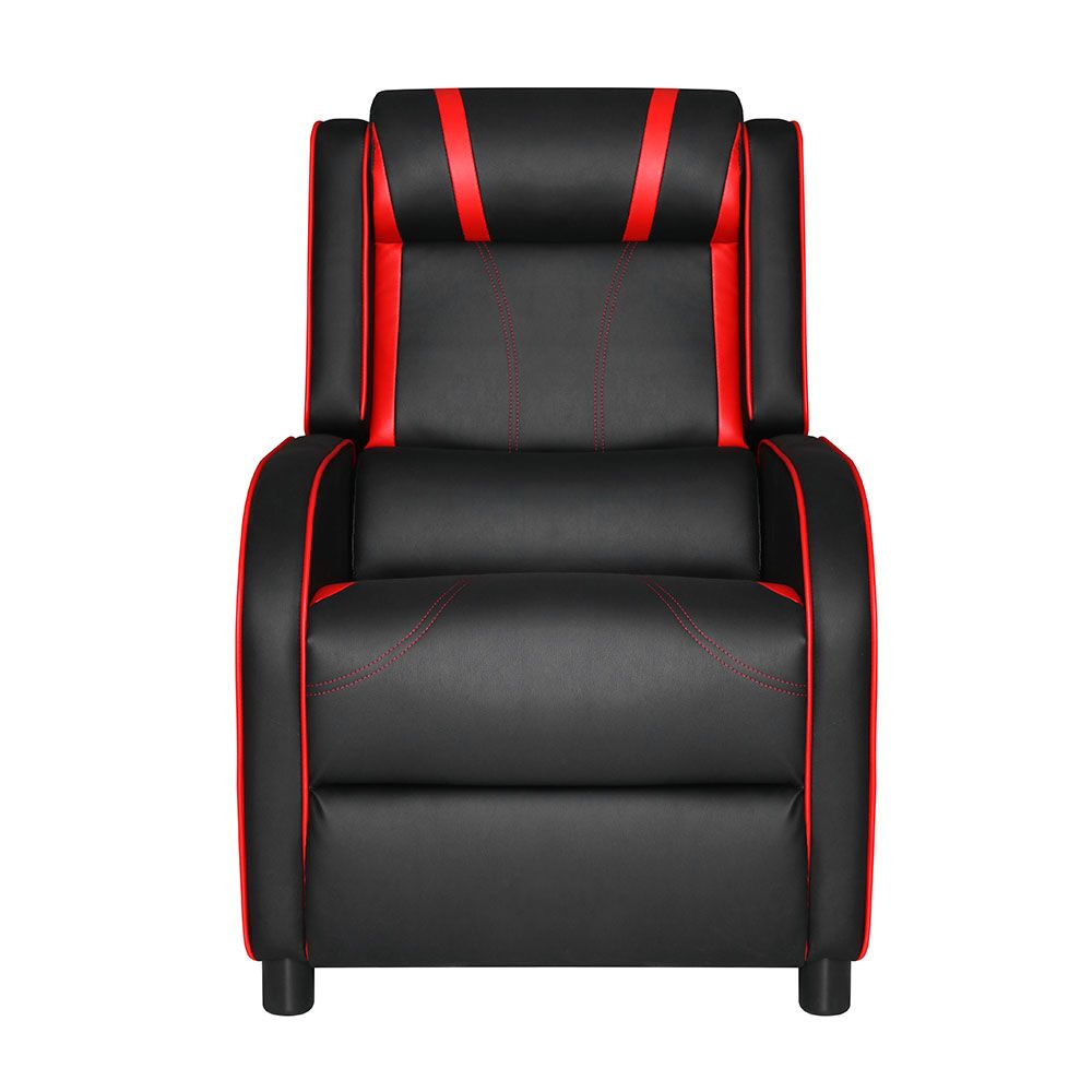 Artiss Serik Leather Gaming Recliner Chair Black view 4