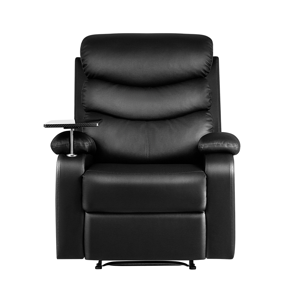 Artiss Erika Leather Recliner Chair with Tray Table view 3
