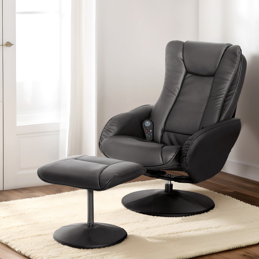 Artiss Heated Massage Recliner Chair Black