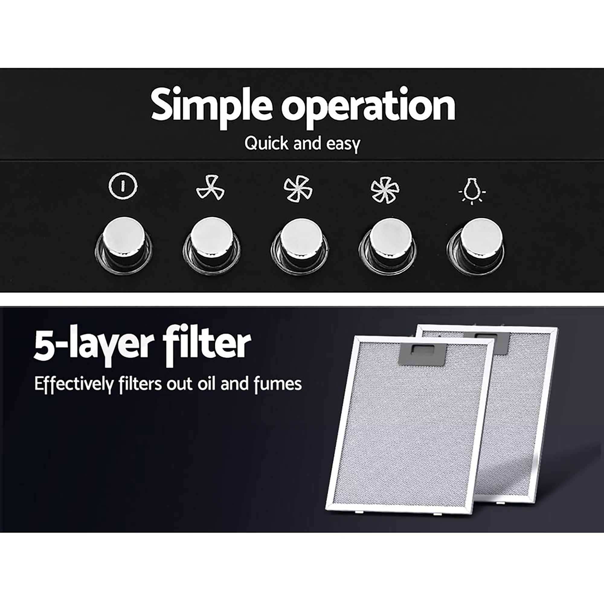 Devanti Range Hood with 3-Speed Extraction Control view 4