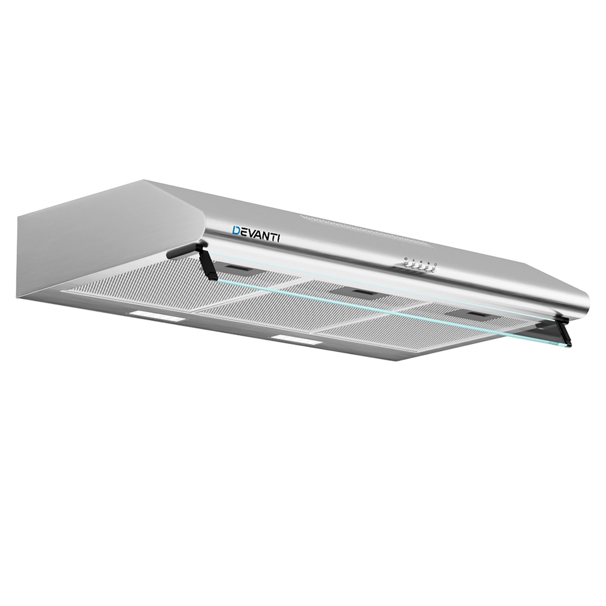 Devanti 90cm Stainless Steel Range Hood Glass Visor view 3