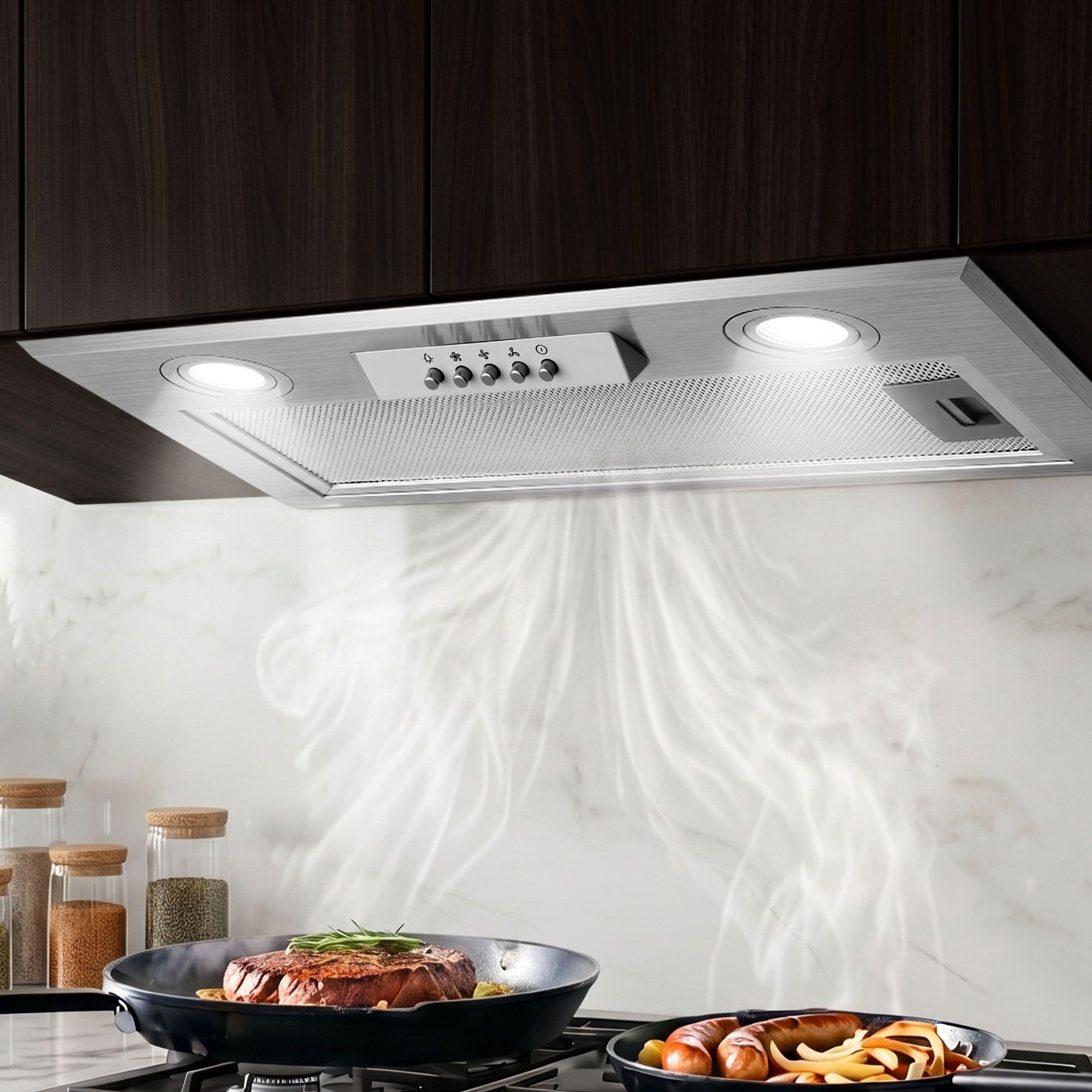 Devanti 52cm Undermount Range Hood Stainless Steel