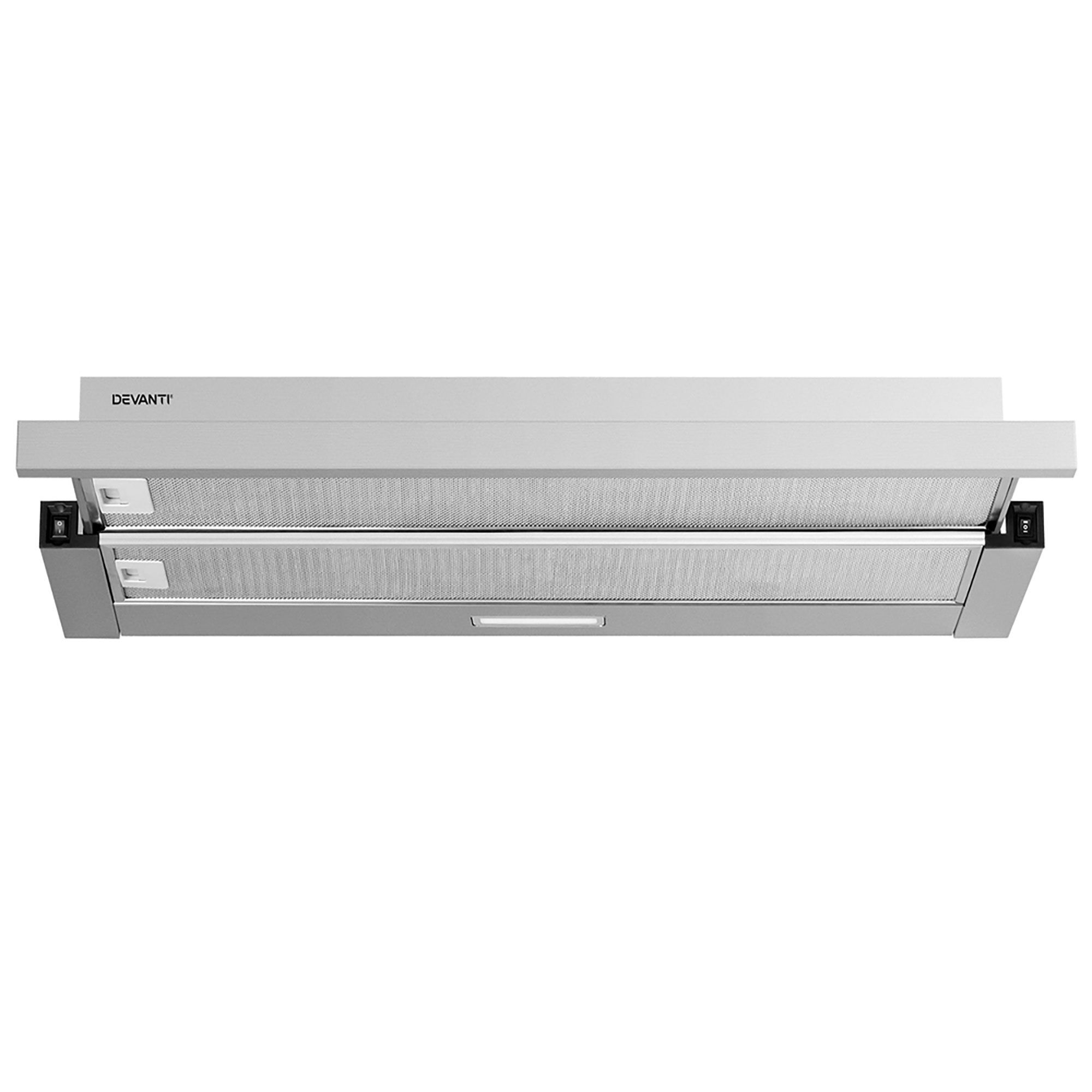 Devanti 90cm Slide-out Range Hood Stainless Steel view 3