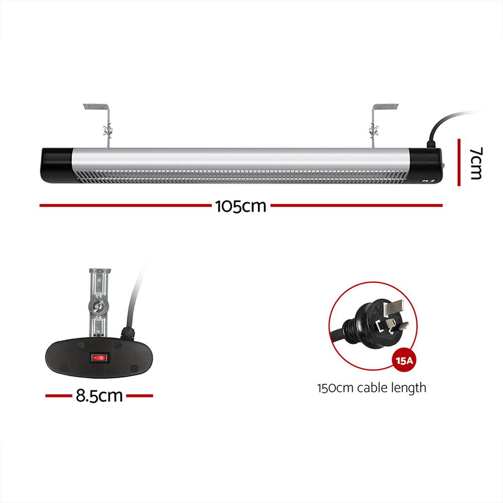 Devanti 3000W Electric Strip Heater view 2