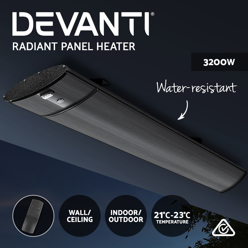 Devanti Outdoor Radiant Strip Heater 3200W view 3