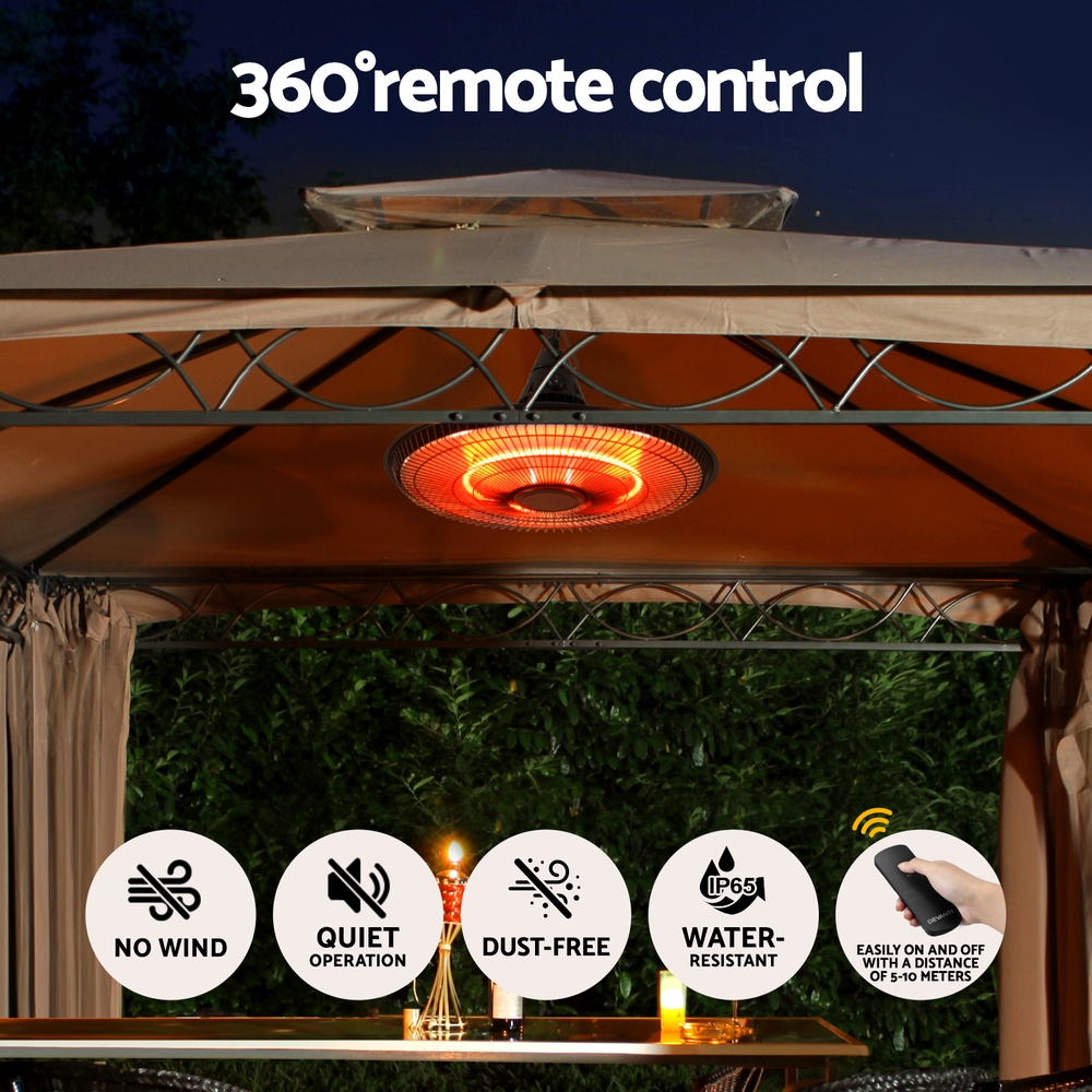 Devanti 1500W Hanging Electric Patio Heater view 4