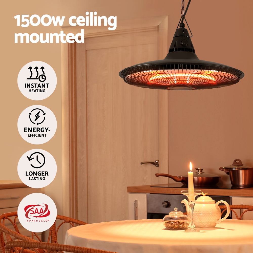 Devanti 1500W Hanging Electric Patio Heater view 5
