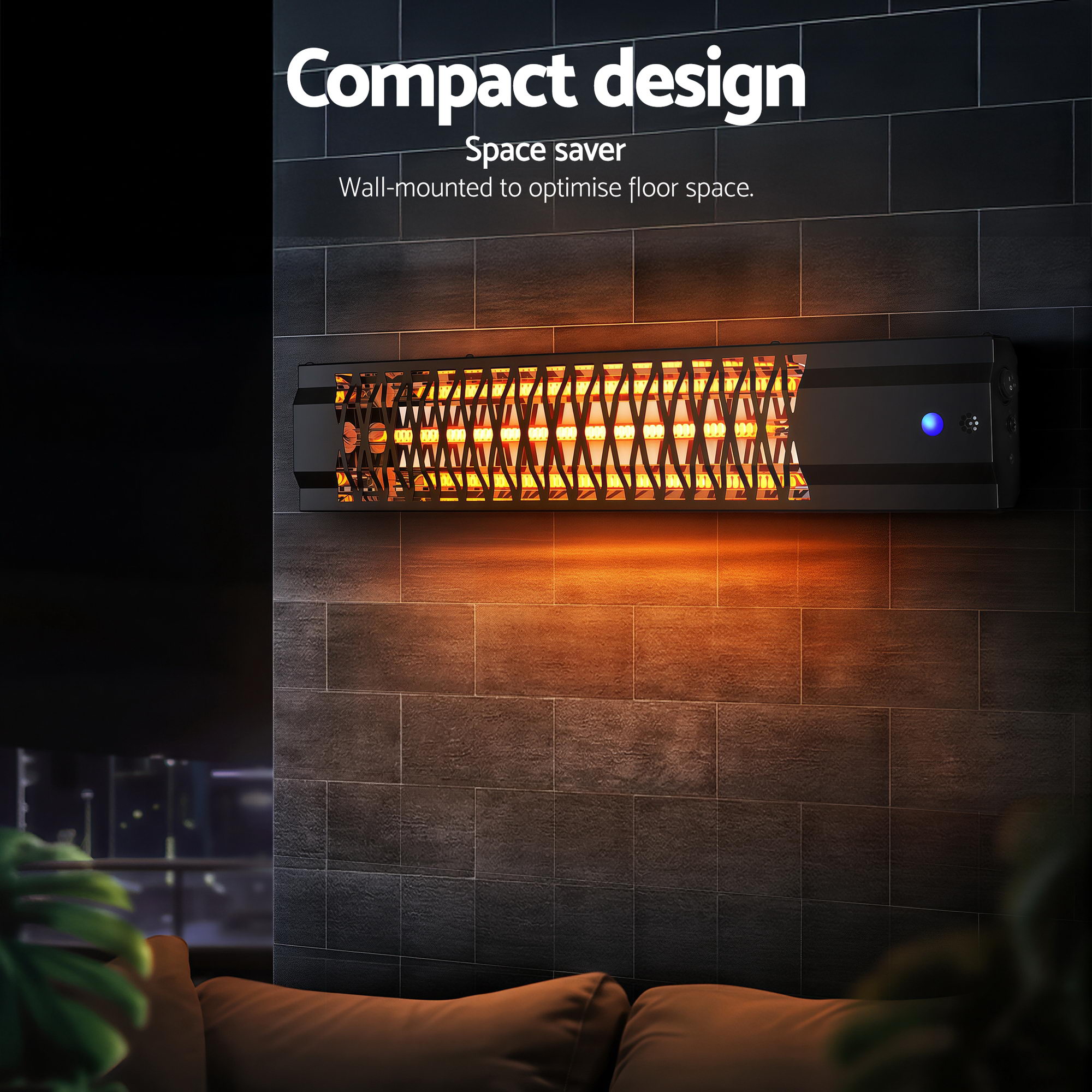 Devanti Halogen Strip Heater 2000W Rapid Heat view 5