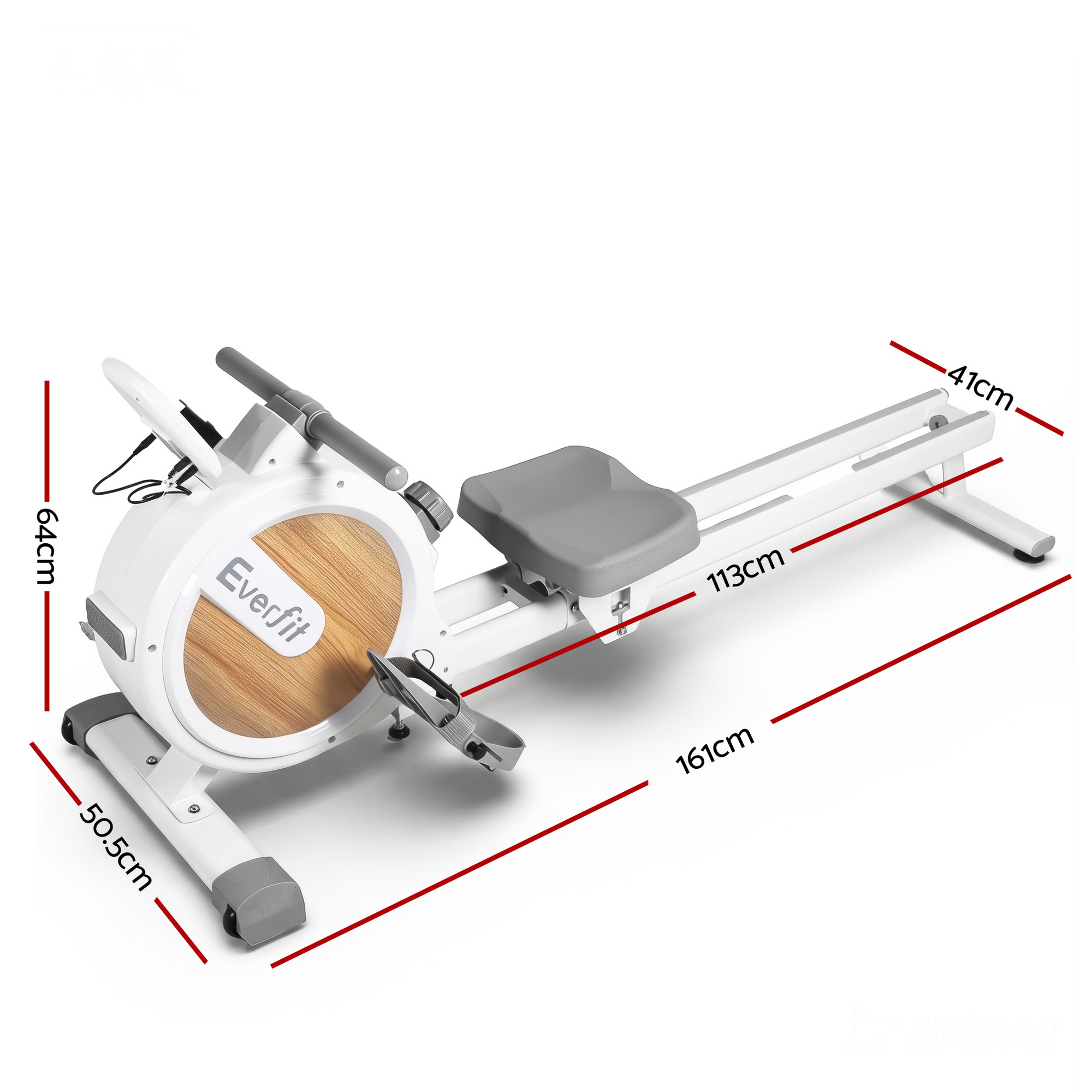 Everfit Magnetic Rowing Machine, Bluetooth App, 16 Levels view 2