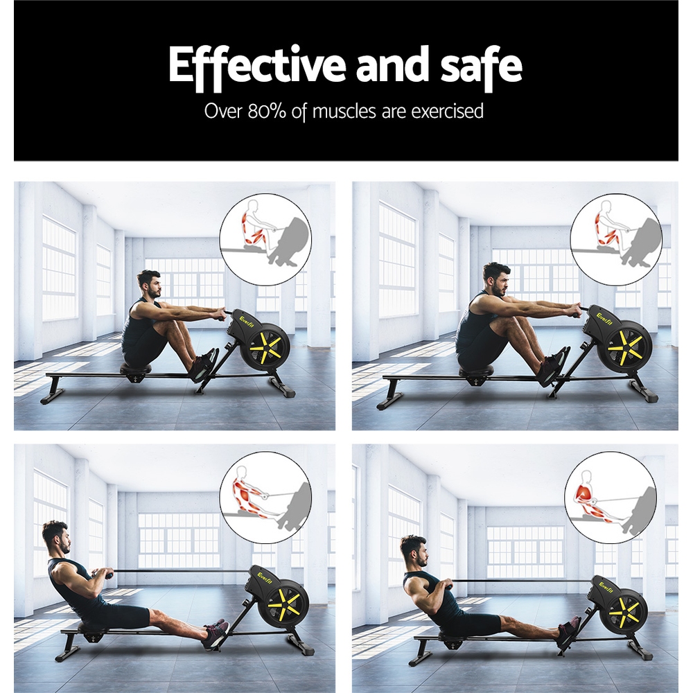 Everfit Air Rowing Machine, 8 Resistance Levels view 4