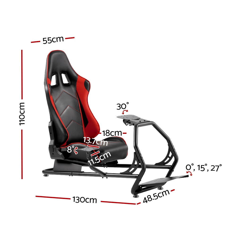 Artiss Steel Racing Simulator Cockpit Chair view 2