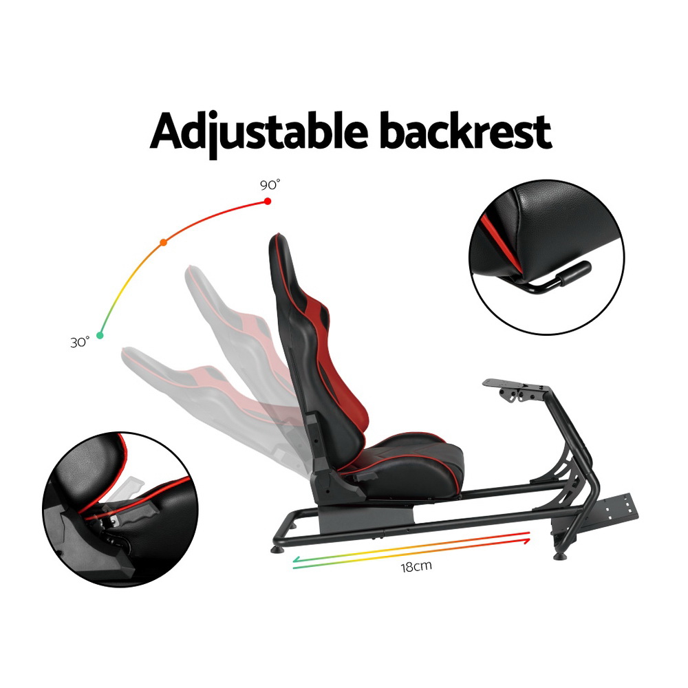 Artiss Steel Racing Simulator Cockpit Chair view 4