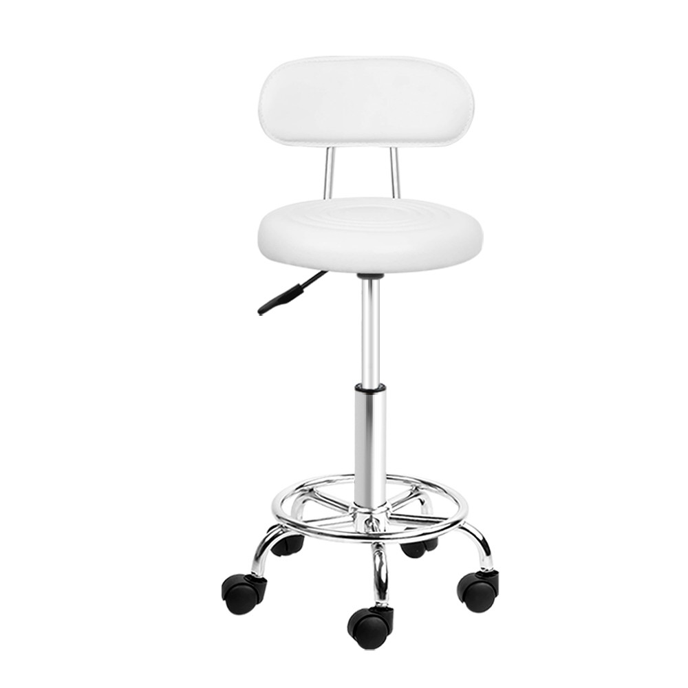 Artiss Salon Stool with Backrest view 3