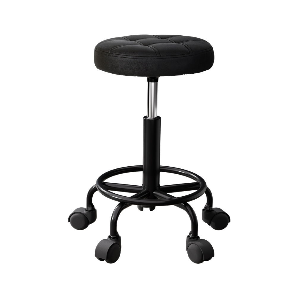 Artiss Round Swivel Salon Stool Black