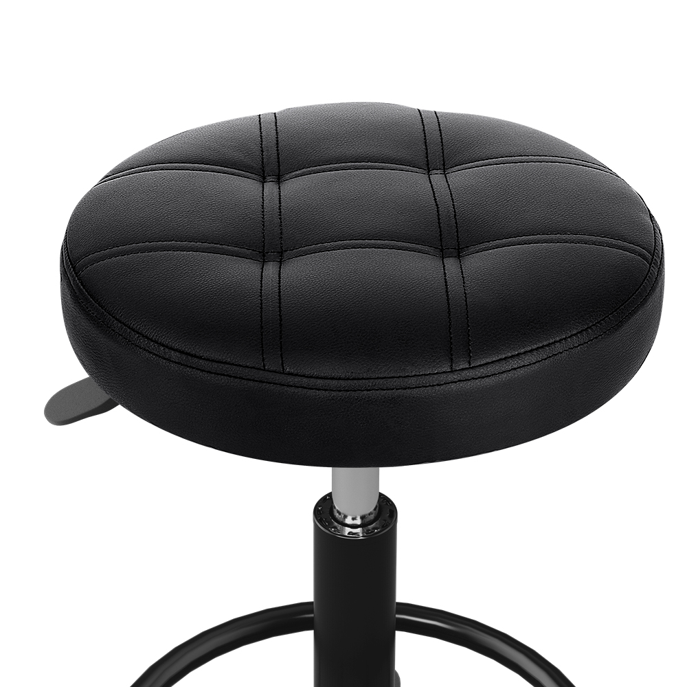 Artiss Round Swivel Salon Stool Black view 3