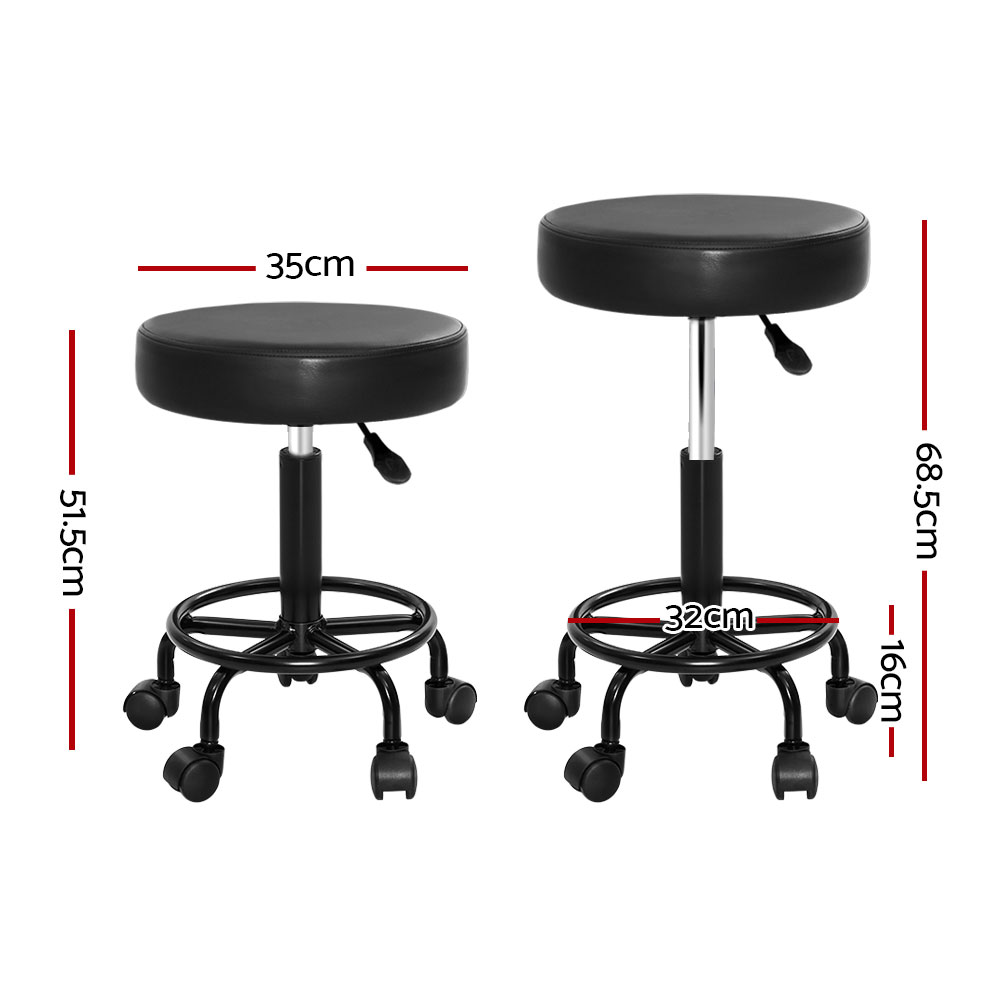 Artiss Round Swivel Salon Stool Chair for Studio and Cafe view 2