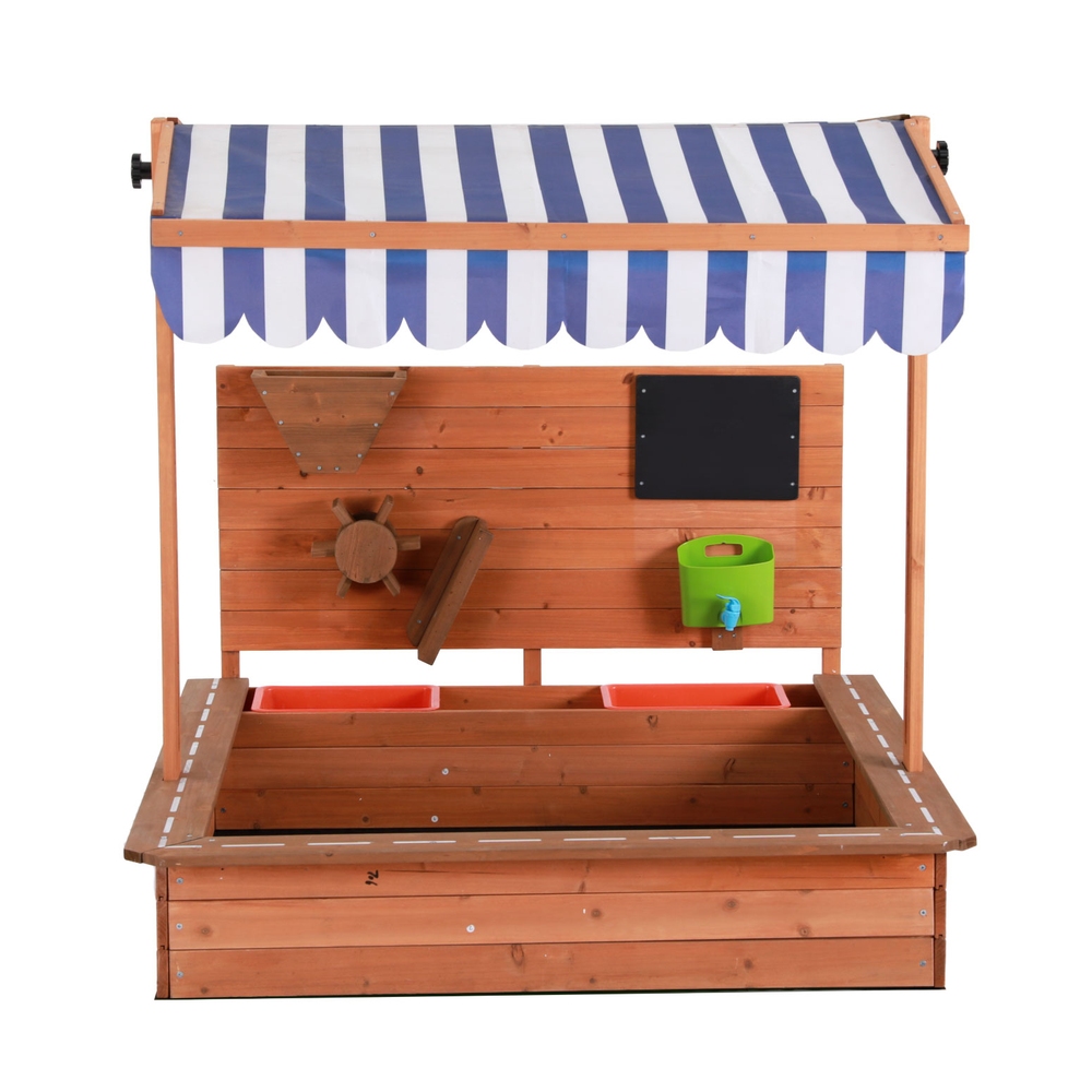 Keezi Kids Sandpit with Adjustable Canopy and Funnel view 3