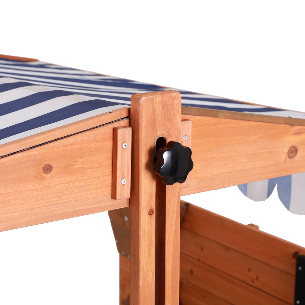 Keezi Kids Sandpit with Adjustable Canopy and Funnel view 4