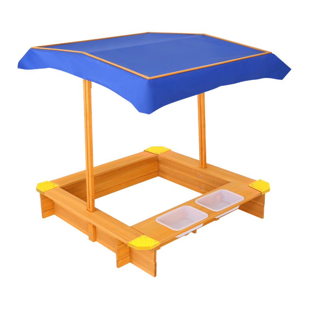 Keezi Kids Sandpit with Canopy and Water Basins