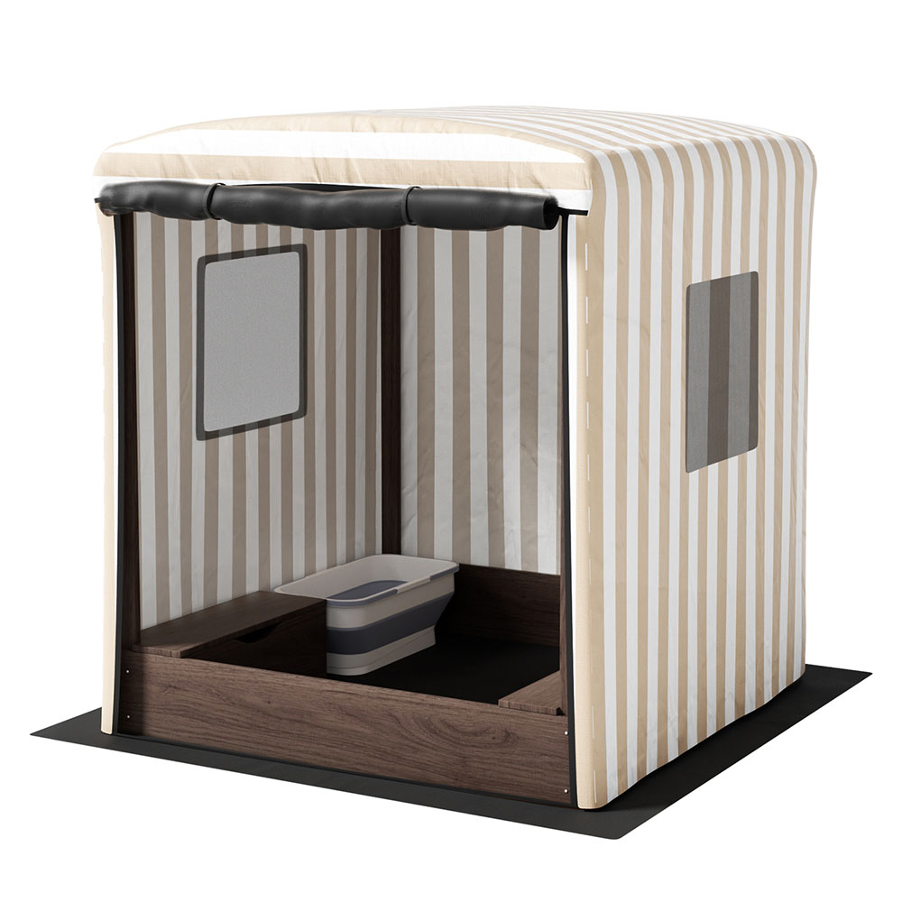 Keezi Kids 120cm Sandpit with Window Canopy and Basin