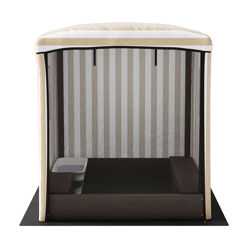 Keezi Kids 120cm Sandpit with Window Canopy and Basin view 3