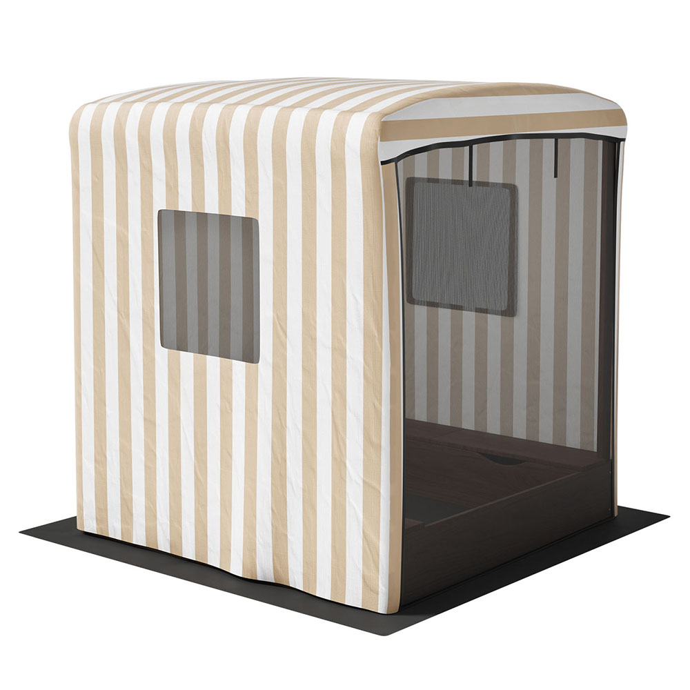 Keezi Kids 120cm Sandpit with Window Canopy and Basin view 4