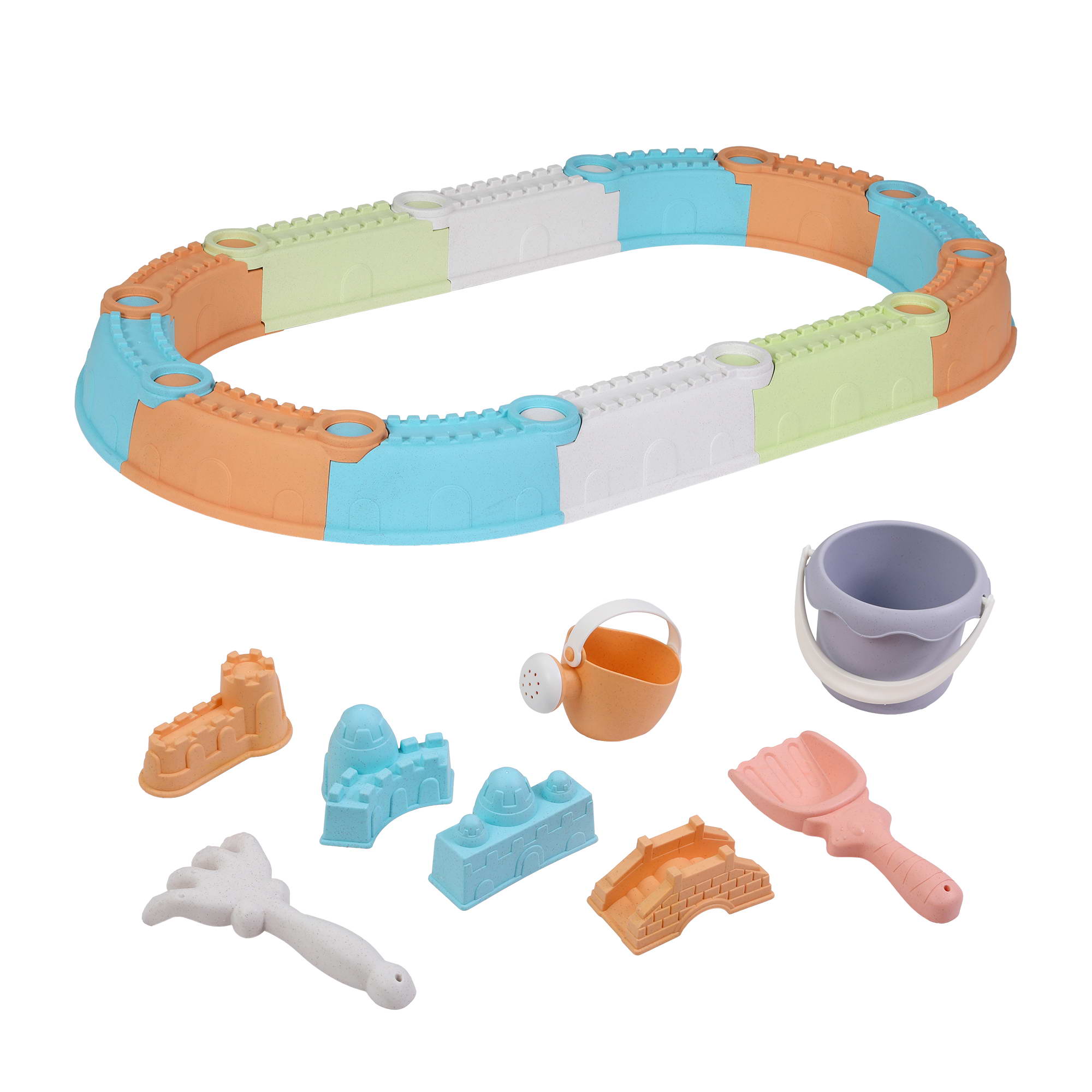 Keezi Kids 9-Piece Beach Fence Sandpit Set view 3