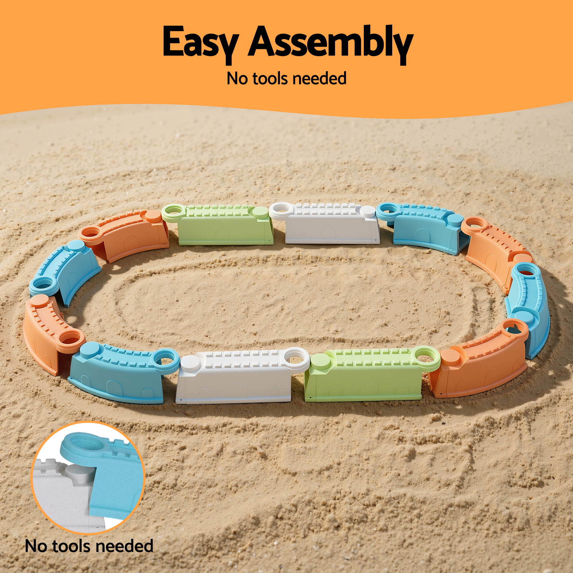 Keezi Kids 9-Piece Beach Fence Sandpit Set view 4