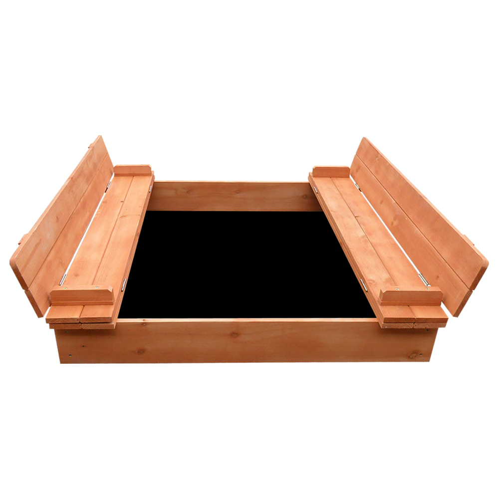Keezi Kids Firwood Sandpit with Foldable Bench Seat view 3