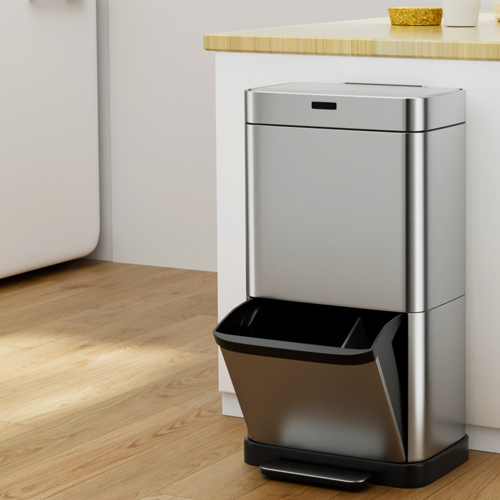 Devanti 70L Motion Sensor Bin with Foot Pedal