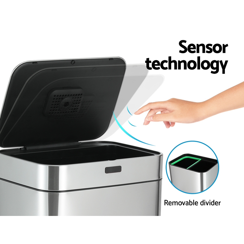 Devanti 70L Motion Sensor Bin with Foot Pedal view 4