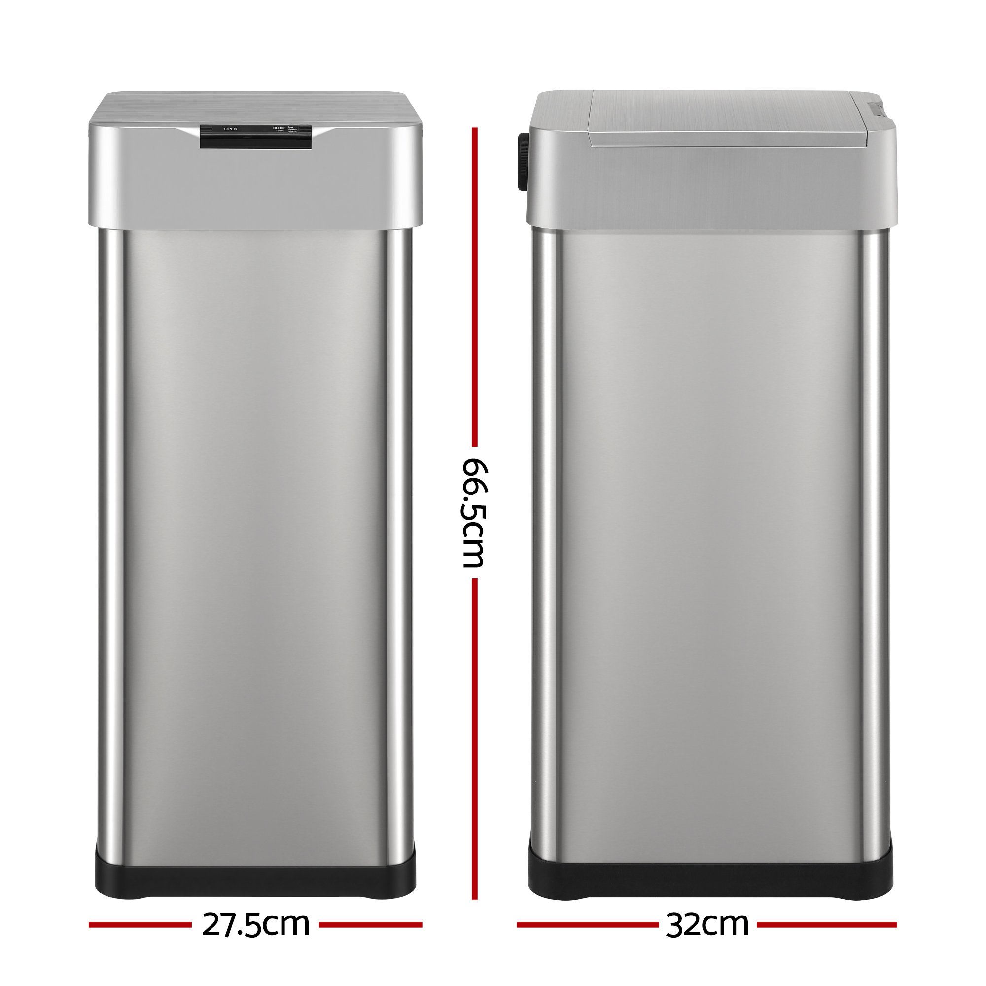 Devanti 50L Motion Sensor Bin Kitchen Trash Can view 2