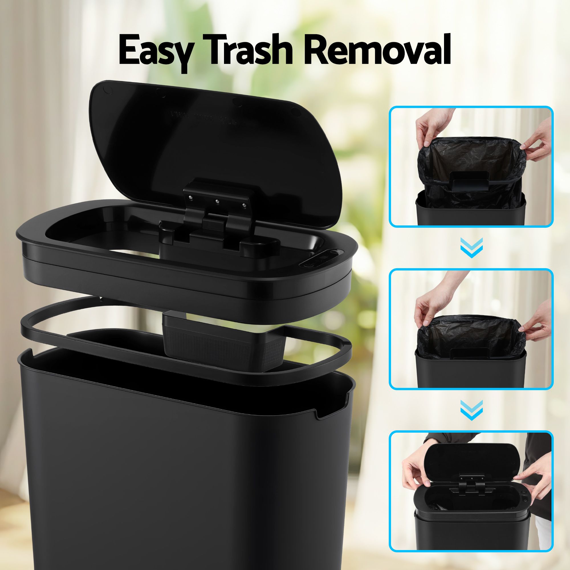Devanti Automatic Trash Bin 21L Motion Sensor view 5