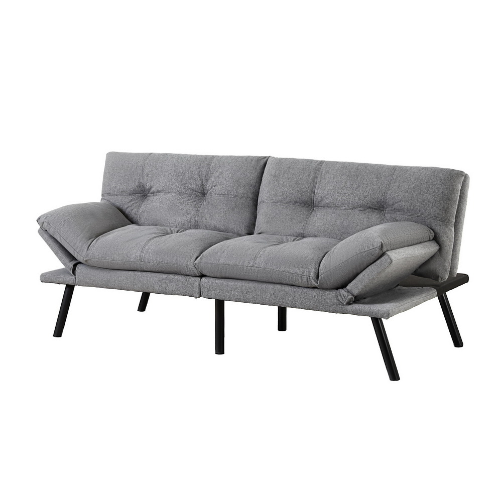 Artiss Convertible 3 Seater Faux Linen Sofa Bed Grey