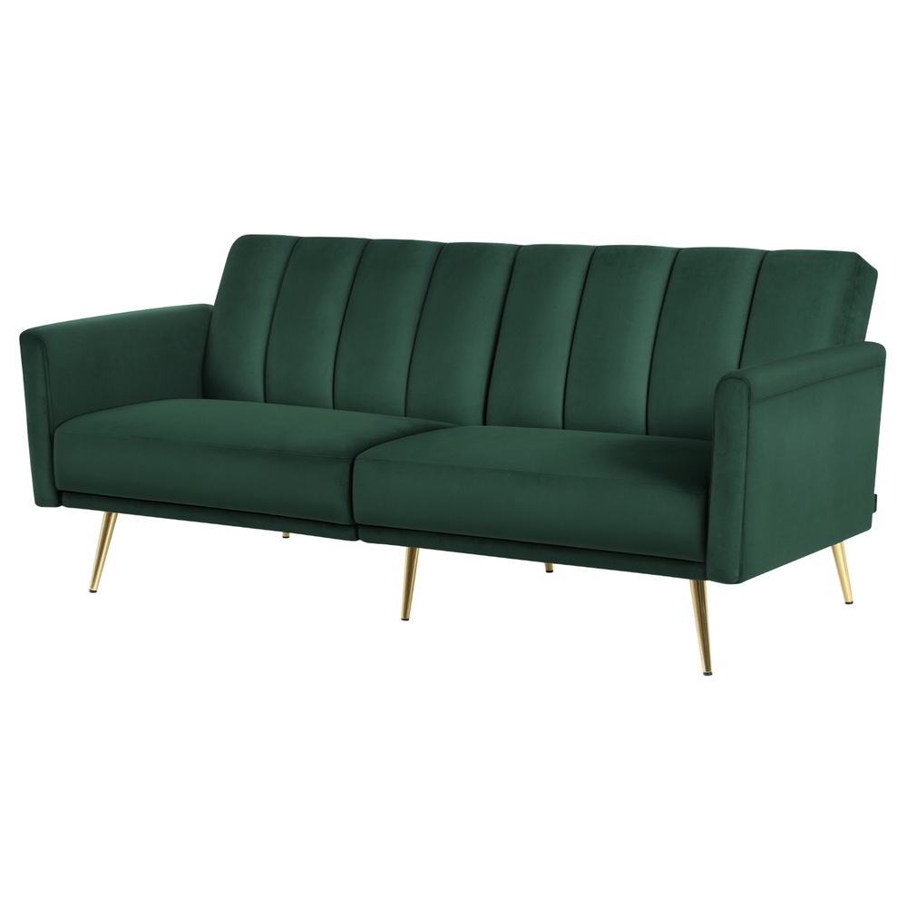Artiss 3 Seater Velvet Sofa Bed with Adjustable Arms