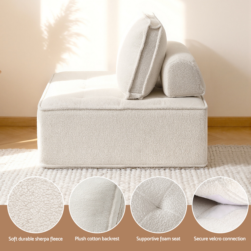 Artiss Floor Sofa Lounge Chair with Pillow in 1 or 2 Seater view 5
